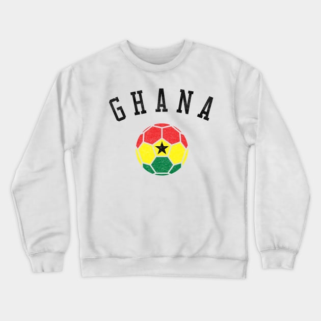 Ghana Soccer Team Heritage Flag Crewneck Sweatshirt by ryanjaycruz